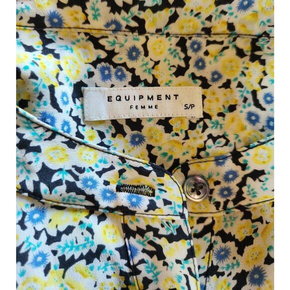 Equipment Ava Long Sleeve Silk Floral Blouse Size Small - Picture 5 of 6